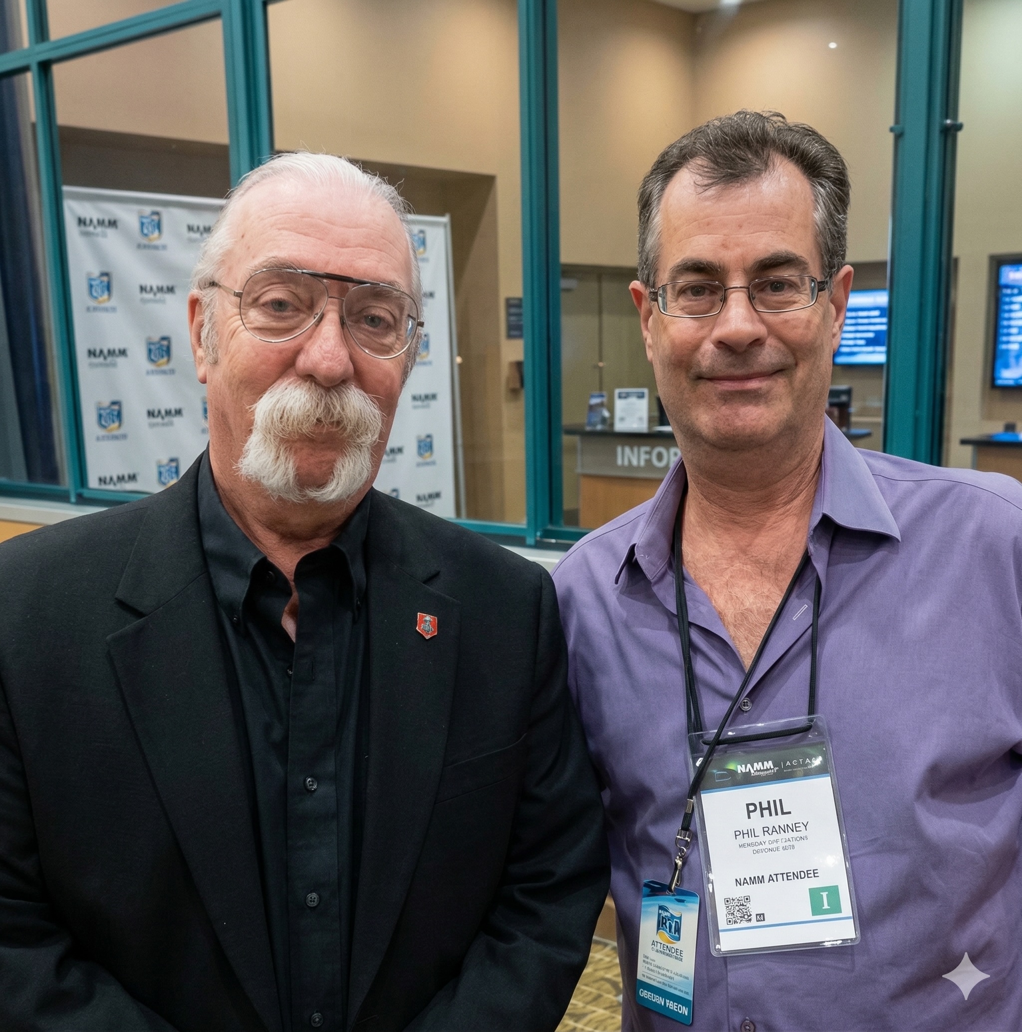 Phil and Jeff Skunk Baxter at NAMM